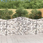Arched Gabion Baskets 11 pcs 200x30x100/120 cm Galvanised Iron 3145439
