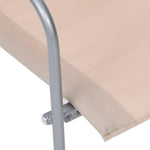 4 Piece Garden Lounge Set Fabric & Steel Cream 44353