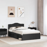 Bed Frame with Headboard Black 120 x 190 cm Solid Pine Wood 3412926