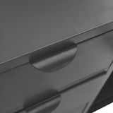 Sideboard Anthracite 105x35x70 cm Steel and Tempered Glass 336078