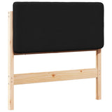 Upholstered Headboard Brown and Black 100 cm Solid Pine Wood 880085