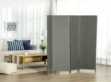 4-Panel Room Dividers, Wave Fibre Freestanding Folding Privacy Screen Panels, Partition Wall Divider T3398P344649