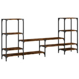 TV Cabinet Smoked Oak 206.5x28.5x95 cm Engineered Wood 842483