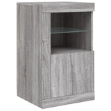 Side Cabinets with LED Lights 2 pcs Grey Sonoma Engineered Wood 836641