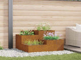 Garden Planter Rusty 100 x 100 x 60 cm Weathering steel 865868