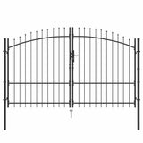 Double Gate with Lock Woerden Grey 299.5 x 224.5 cm Steel 42008848