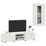 TV Cabinet Set with Drawer FLORIN 3 pcs White Engineered Wood 3397924