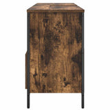 Bathroom Basin Cabinet with Drawers Smoked Oak 90x34.5x60 cm 861879