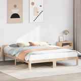 ZNTS Bed Frame without Mattress 180x200 cm Super King Solid Wood Pine 859235