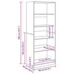 Wardrobe Artisian Oak 80x50x200 cm Engineered Wood 3307728