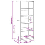 Wardrobe Artisian Oak 80x50x200 cm Engineered Wood 3307728