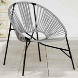 Garden Egg Chair Black and Light Grey Poly Rattan 4009289