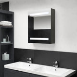 LED Bathroom Mirror Cabinet Anthracite 50x14x60 cm 326487