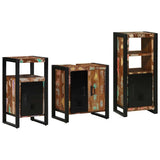 Bathroom Furniture Set 3 pcs Multicolour Solid Reclaimed Wood 3305623