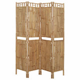 4-Panel Room Divider Bamboo 160x180 cm 341749