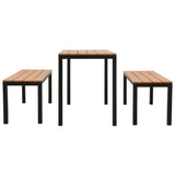 Garden Dining Set Brown and Black 317140