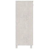 Shoe Cabinet HAMAR White 85x40x108 cm Solid Wood Pine 340517