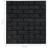 3D Wallpaper Bricks Self-adhesive 20 pcs Black 150725