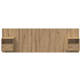 Headboard With Cabinet 3 pcs Artisan Oak Engineered Wood 3415902