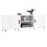 TV Cabinet High Gloss White 150x30x50 cm Engineered Wood 829070