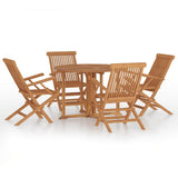 Outdoor Dining Set Natural teak Smooth-sanded teak hardwood 3096572