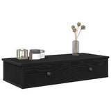 Wall Shelf with Drawers Black 80x31x17 cm Engineered Wood 859951