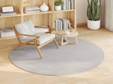 Area Rugs Round LUGO Cream and Grey 120 CM Polyester 42022723
