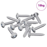 Wood Screws 10976 pcs Silver Steel 864525