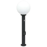 Bollard Light with Sensor&Outlet 80 cm Black IP44 4006123