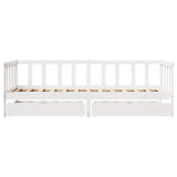 Daybed 3 pcs White 80 x 200 cm Solid Pine Wood 3302076