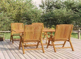 5 Piece Garden Dining Set Solid Wood Teak 3154917