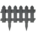 ZNTS Lawn Edgings 25 pcs Anthracite 10 m PP 314683