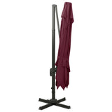 Cantilever Garden Parasol with Double Top 300x300 cm Bordeaux Red 312380