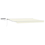 Electric Retractable Awning Cream and White 4.5 x 3 m 3421846