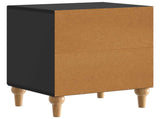 Bedside Cabinet 2 pcs Black 43 x 34.5 x 50 cm Engineered Wood 894108
