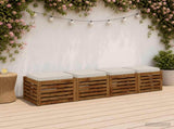 4-Piece Seat Cushions VUGHT 4 pcs 100% Polyester White 946270