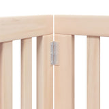 Dog Gate with Door Foldable 15 Panels 750 cm Poplar Wood 3155643