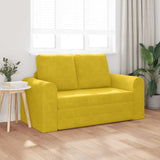 Sofa Bed Yellow 148 x 71 x 83 cm Velvet 4106689