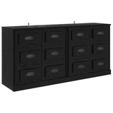 Sideboards 2 pcs Black Oak 70 x 35.5 x 67.5 cm Engineered Wood 3402667