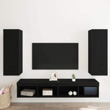Wall TV Cabinet 2 pcs Black Oak 30.5 x 28.5 x 90 cm 862571