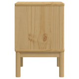 ZNTS Bedside Cabinet FLORO Wax Brown 45x39x57 cm Solid Wood Pine 374002