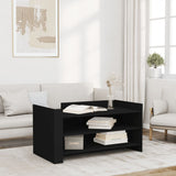 ZNTS Coffee Table Black 100x50x50 cm Engineered Wood 848347