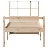 Bookcase Bed without Mattress 100x200 cm Solid Wood Pine 3322012