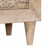 Highboard White 60 x 33 x 100 cm Solid mango wood 4018146