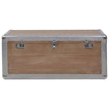 Storage Box Solid Fir Wood 91x52x40 cm Brown 246124