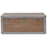 Storage Box Solid Fir Wood 91x52x40 cm Brown 246124