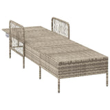 Sun Lounger Reclining Light Grey and Dark Grey 55 x 200 x 92 cm 365430