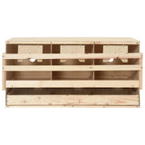 170654 Chicken Laying Nest 3 Compartments 72x33x38 cm Solid Pine Wood
