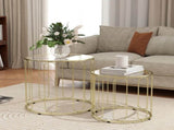 Elliptical Cut-Out Nesting Tables - Gold-Tone T3398P344713