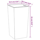 Planter with Removable Inner Grey 21/49 L PP Concrete Look 364695